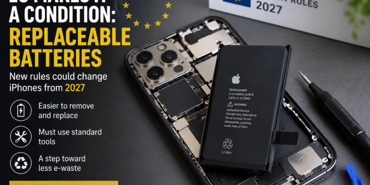 Europe Pushes Apple Toward Replaceable iPhone Batteries Under New EU Rules